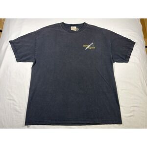 Vintage 90s USMC Recon T Shirt XL Faded Black 7.62 Design Marine Corps Skull